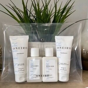 Oneiro Sunchaser 4 Piece Travel Bath Body Set Vegan All Natural Skincare Pouch